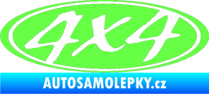 Samolepka 4x4 varianta 008 Fluorescentní zelená