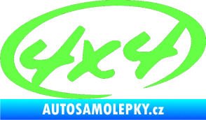 Samolepka 4x4 varianta 011 Fluorescentní zelená