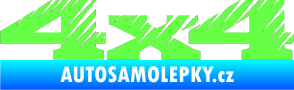 Samolepka 4x4 varianta 012 Fluorescentní zelená