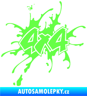 Samolepka 4x4 varianta 020 Fluorescentní zelená