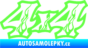 Samolepka 4x4 varianta 021 Fluorescentní zelená