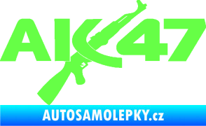 Samolepka AK 47 Fluorescentní zelená