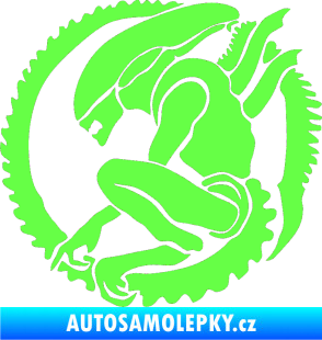 Samolepka Alien 001 levá Fluorescentní zelená