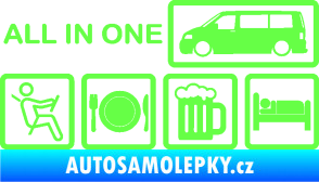 Samolepka All in one 003 nápis multifunkční vůz Fluorescentní zelená