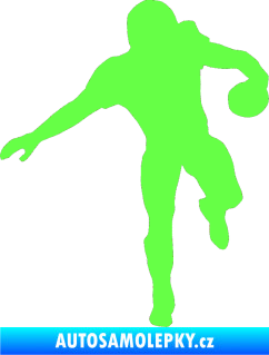 Samolepka Americký fotbal 006 pravá Fluorescentní zelená