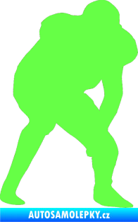 Samolepka Americký fotbal 007 pravá Fluorescentní zelená