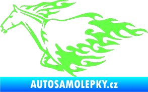 Samolepka Animal flames 003 levá kůň Fluorescentní zelená