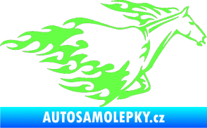 Samolepka Animal flames 003 pravá kůň Fluorescentní zelená