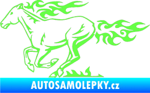 Samolepka Animal flames 004 levá kůň Fluorescentní zelená