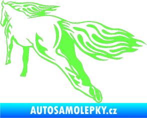 Samolepka Animal flames 009 levá kůň Fluorescentní zelená