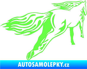 Samolepka Animal flames 009 pravá kůň Fluorescentní zelená