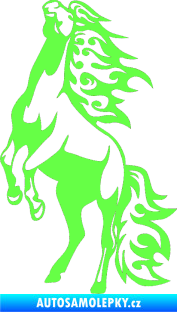 Samolepka Animal flames 013 levá kůň Fluorescentní zelená