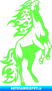 Samolepka Animal flames 013 pravá kůň Fluorescentní zelená