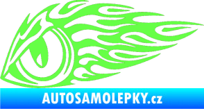 Samolepka Animal flames 016 levá zvířecí oko Fluorescentní zelená