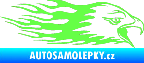 Samolepka Animal flames 023 pravá orel Fluorescentní zelená