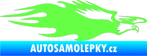 Samolepka Animal flames 030 pravá orel Fluorescentní zelená