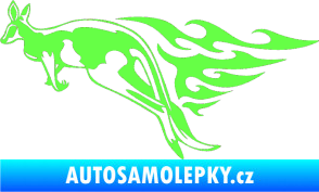 Samolepka Animal flames 044 levá klokan Fluorescentní zelená