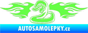Samolepka Animal flames 072 levá had Fluorescentní zelená