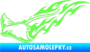 Samolepka Animal flames 093 levá rejnok Fluorescentní zelená