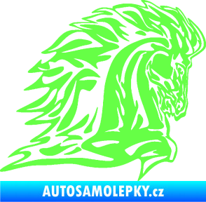 Samolepka Animal flames 101 pravá kůň Fluorescentní zelená
