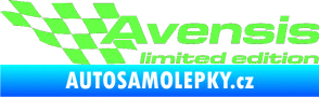 Samolepka Avensis limited edition levá Fluorescentní zelená