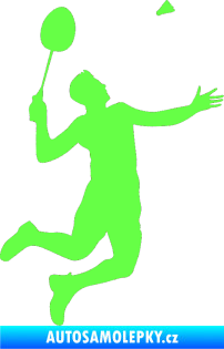 Samolepka Badminton 001 pravá Fluorescentní zelená