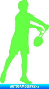 Samolepka Badminton 002 pravá Fluorescentní zelená