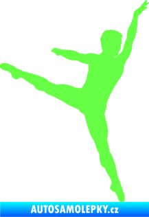 Samolepka Balet tanečník 001 pravá Fluorescentní zelená