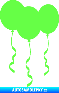 Samolepka Balonky Fluorescentní zelená