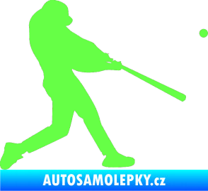 Samolepka Baseball 001 pravá Fluorescentní zelená