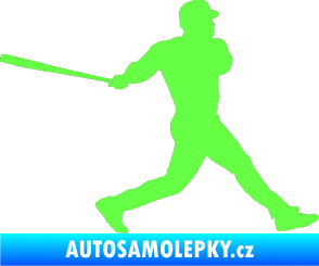 Samolepka Baseball 002 pravá Fluorescentní zelená