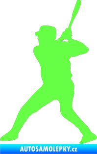 Samolepka Baseball 003 levá Fluorescentní zelená