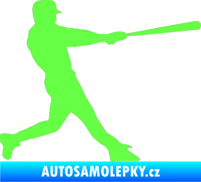 Samolepka Baseball 004 pravá Fluorescentní zelená