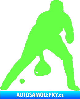 Samolepka Baseball 006 pravá Fluorescentní zelená