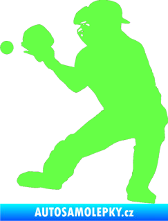 Samolepka Baseball 007 levá Fluorescentní zelená