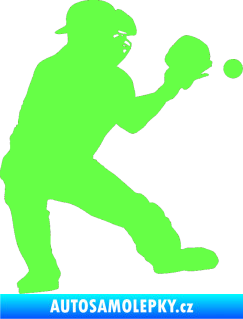 Samolepka Baseball 007 pravá Fluorescentní zelená