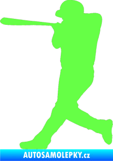 Samolepka Baseball 009 levá Fluorescentní zelená