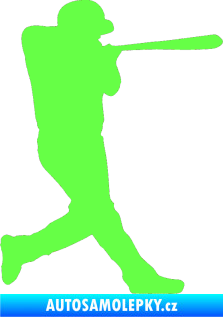 Samolepka Baseball 009 pravá Fluorescentní zelená