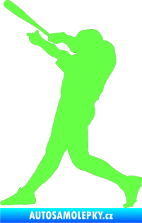Samolepka Baseball 011 levá Fluorescentní zelená