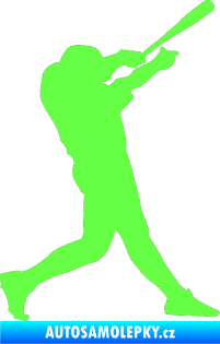Samolepka Baseball 011 pravá Fluorescentní zelená