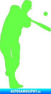Samolepka Baseball 012 pravá Fluorescentní zelená