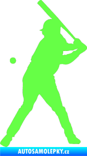 Samolepka Baseball 013 levá Fluorescentní zelená