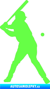 Samolepka Baseball 013 pravá Fluorescentní zelená