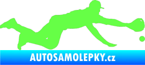 Samolepka Baseball 015 pravá Fluorescentní zelená
