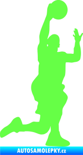 Samolepka Basketbal 005 pravá Fluorescentní zelená