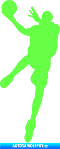 Samolepka Basketbal 006 levá Fluorescentní zelená