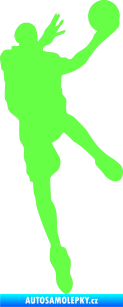 Samolepka Basketbal 006 pravá Fluorescentní zelená
