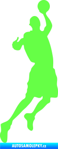 Samolepka Basketbal 008 pravá Fluorescentní zelená