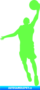 Samolepka Basketbal 009 levá Fluorescentní zelená
