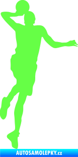 Samolepka Basketbal 014 pravá Fluorescentní zelená